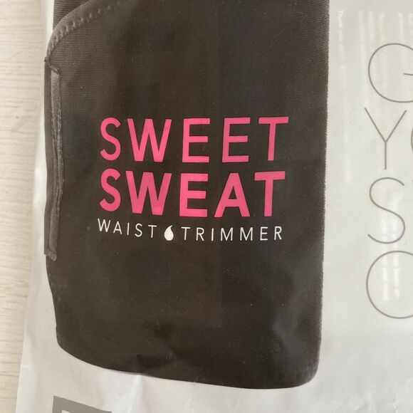 Sweet Sweat Waist Trimmer Band (Women & Men) - Trainer Belt - Black Pink Size M - Picture 3 of 6